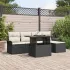 Set de canapele pentru grădină cu pernă 6 pcs Negru poliratan GartenMobel Dekor