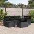 Set de canapele pentru grădină cu pernă 7 pcs Negru Rattan poli GartenMobel Dekor