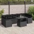Set de canapele pentru grădină cu pernă 8 pcs Negru poliratan GartenMobel Dekor