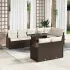 Set de lounge cu pernă 9 pcs Negru Rattan poli GartenMobel Dekor