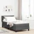 Pat cu arcuri cu headboard Manual albastru 200 x 90 cm țesătură GartenMobel Dekor