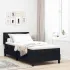 Pat cu arcuri cu headboard Manual albastru 200 x 90 cm țesătură GartenMobel Dekor