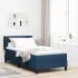 Pat cu arcuri cu headboard Manual albastru 200 x 90 cm țesătură GartenMobel Dekor