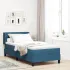Pat cu arcuri cu headboard Gri deschis 200 x 90 cm Catifea GartenMobel Dekor