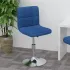 Scaun de bar pivotant, albastru, material textil GartenMobel Dekor
