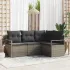 Set de canapea 4 pcs Gri deschis poliratan GartenMobel Dekor