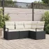 Set de canapea 4 pcs Gri deschis poliratan GartenMobel Dekor