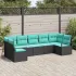 Set de canapea cu pernă 7 pcs Maro poliratan GartenMobel Dekor