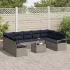 Set de canapea cu pernă 10 pcs Negru poliratan GartenMobel Dekor