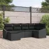 Set de canapea cu pernă 6 pcs Negru poliratan GartenMobel Dekor