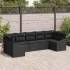 Set de canapea cu pernă 7 pcs Negru poliratan GartenMobel Dekor