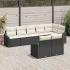 Set de canapea cu pernă 8 pcs Negru poliratan GartenMobel Dekor