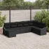 Set de canapea cu pernă 8 pcs Negru poliratan GartenMobel Dekor