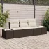 Set de canapea cu pernă 3 pcs Gri deschis poliratan GartenMobel Dekor