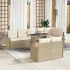Set de lounge cu pernă 9 pcs Gri deschis Rattan poli GartenMobel Dekor