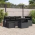 Set de canapele pentru grădină cu pernă 7 pcs Negru GartenMobel Dekor