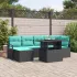 Set de canapele pentru grădină 7 pcs Gri și albastru marin GartenMobel Dekor