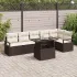 Set de canapele pentru grădină 7 pcs Gri deschis poliratan GartenMobel Dekor