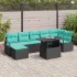 Set de canapele pentru grădină 8 pcs Gri și albastru marin GartenMobel Dekor
