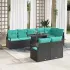 Set de canapele pentru grădină 9 pcs Gri și albastru marin GartenMobel Dekor
