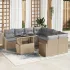 Set de canapele pentru grădină 9 pcs Maro și Crem poliratan GartenMobel Dekor