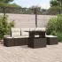 Set de canapele pentru grădină 6 pcs Maro și Crem poliratan GartenMobel Dekor