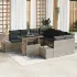 Set de canapele pentru grădină 9 pcs Gri deschis poliratan GartenMobel Dekor