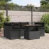 Set de canapele pentru grădină cu pernă 7 pcs Negru GartenMobel Dekor