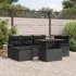 Set de canapele pentru grădină 7 pcs Negru și Crem poliratan GartenMobel Dekor