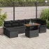 Set de canapele pentru grădină cu pernă 8 pcs Negru poliratan GartenMobel Dekor