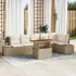 Set de masă pentru grădină cu pernă 7 pcs Bej și gri GartenMobel Dekor