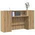 Birou de recepție din stejar negru 180x50x103,5 cm, lemn stratificat GartenMobel Dekor