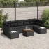 Set de canapele pentru grădină cu pernă 8 pcs Negru poliratan GartenMobel Dekor