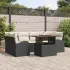 Set de canapele pentru grădină cu pernă 7 pcs Negru GartenMobel Dekor