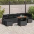 Set de masă pentru grădină cu pernă 8 pcs Negru și Crem GartenMobel Dekor