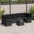 Set de canapele pentru grădină 8 pcs Negru și Crem poliratan GartenMobel Dekor