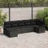Set de canapele pentru grădină 7 pcs Negru poliratan GartenMobel Dekor