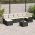 Set de canapele pentru grădină 8 pcs Negru poliratan GartenMobel Dekor