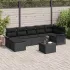 Set de canapele pentru grădină 8 pcs Negru poliratan GartenMobel Dekor