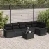 Set de canapele pentru grădină cu pernă 7 pcs Negru Rattan poli GartenMobel Dekor