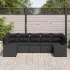 Set de canapele pentru grădină 7 pcs Negru și alb Rattan poli GartenMobel Dekor