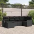 Set de canapele pentru grădină 6 pcs Negru și alb Rattan poli GartenMobel Dekor