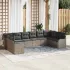 Set de canapele pentru grădină 10 pcs Gri deschis poliratan GartenMobel Dekor