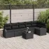 Set de canapele pentru grădină 7 pcs Maro și alb poliratan GartenMobel Dekor
