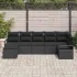 Set de canapea cu pernă 7 pcs Maro și Crem poliratan GartenMobel Dekor