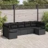 Set de canapele pentru grădină 7 pcs Bej și Alb poliratan GartenMobel Dekor