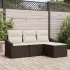 Set de canapea cu pernă 4 pcs Gri deschis poliratan GartenMobel Dekor