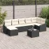 Set de canapele pentru grădină 8 pcs Maro și Crem poliratan GartenMobel Dekor