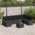 Set de canapele pentru grădină cu pernă 8 pcs Negru poliratan GartenMobel Dekor