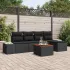 Set de canapele pentru grădină 6 pcs Negru poliratan GartenMobel Dekor